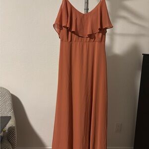 Birdy Grey Maxi Dress with Ruffle Detail